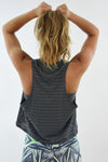 RIO GYM Gleice Tank - Grey yoga wear for women