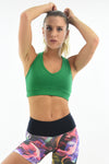 RIO GYM Urca Bra - Green yoga wear for women