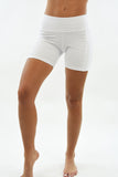 RIO GYM Ana Ruga Shorts - White yoga wear for women