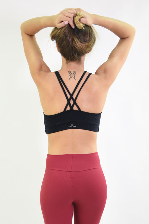 RIO GYM Lagoa Bra - Black yoga wear for women