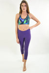 RIO GYM Ana Ruga Purple Capri yoga wear for women