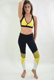 RIO GYM Eva Bra - Black & Yellow yoga wear for women