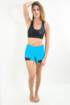 RIO GYM Giovana  Shorts - Turquoise yoga wear for women